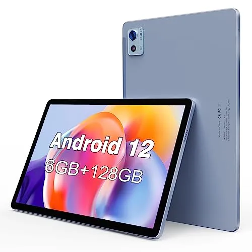 FancyFish 10 inch Android 12 Tablet, 6GB RAM+128GB ROM+1TGB Expandable Computer Tablets PC, 1920 * 1200 FHD IPS Screen, 5+13MP Dual Camera, Google Certified Tablet