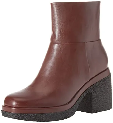 Amazon Essentials Women's Platform Ankle Boot, Black Oxblood, 7