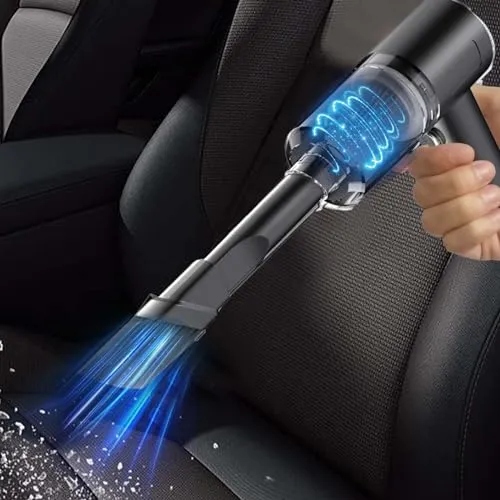 MGANEL Portable Vacuum Cleaner for Car - Powerful Vacuum with Nozzle Accessories - Rechargeable Vacuum Cleaner - Handheld Car Vacuum Cleaner - Wet and Dry Vacuum