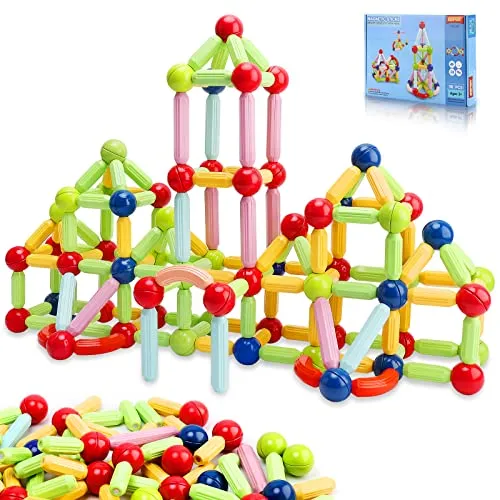 GEPER Magnetic Building Blocks for Kids - Educational Toys for Toddlers and Preschoolers Ages 3 to 8 - Montessori Toys Gifts for Boys and Girls